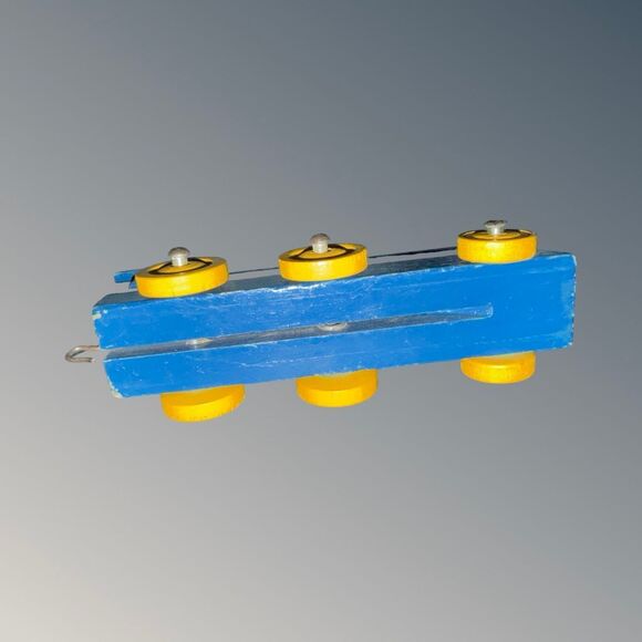 1950s Blue Strombeck-Becker Mfg. Company Wooden Train Engine A30 - Picture 5 of 7